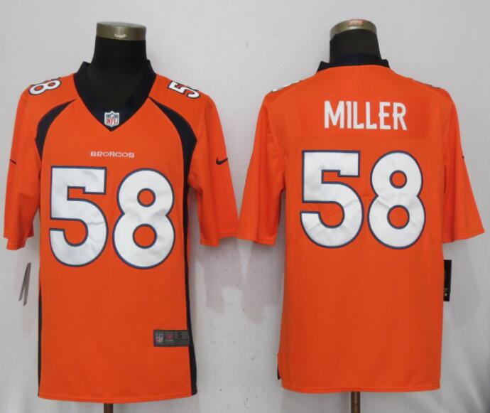 Men Denver Broncos #58 Miller Orange Nike Vapor Untouchable Limited NFL Jerseys->women nfl jersey->Women Jersey
